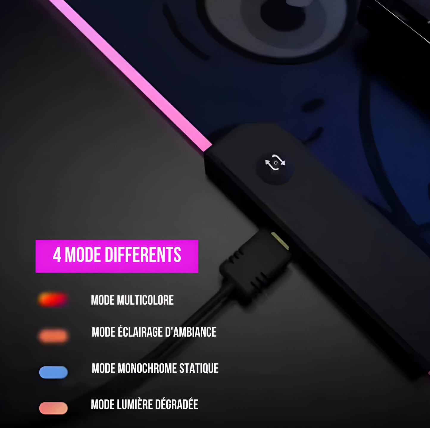 Tapis de Souris LED Personnalisable