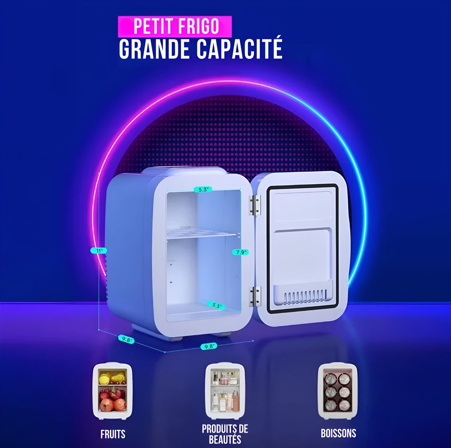 Mini Réfrigérateur Led - By SetupGamer™