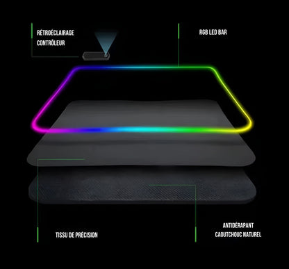 Tapis de Souris LED Personnalisable