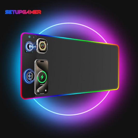 Tapis de Souris LED + Double Charge Induction