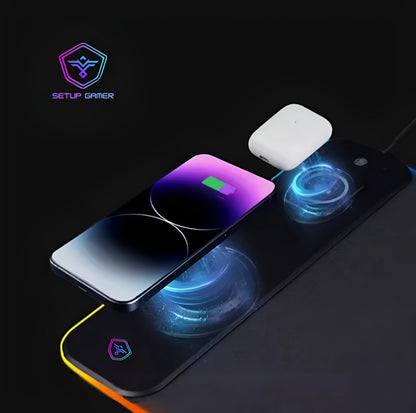 Tapis de Souris LED + Double Charge Induction