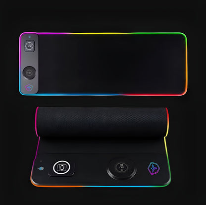 Tapis de Souris LED + Double Charge Induction